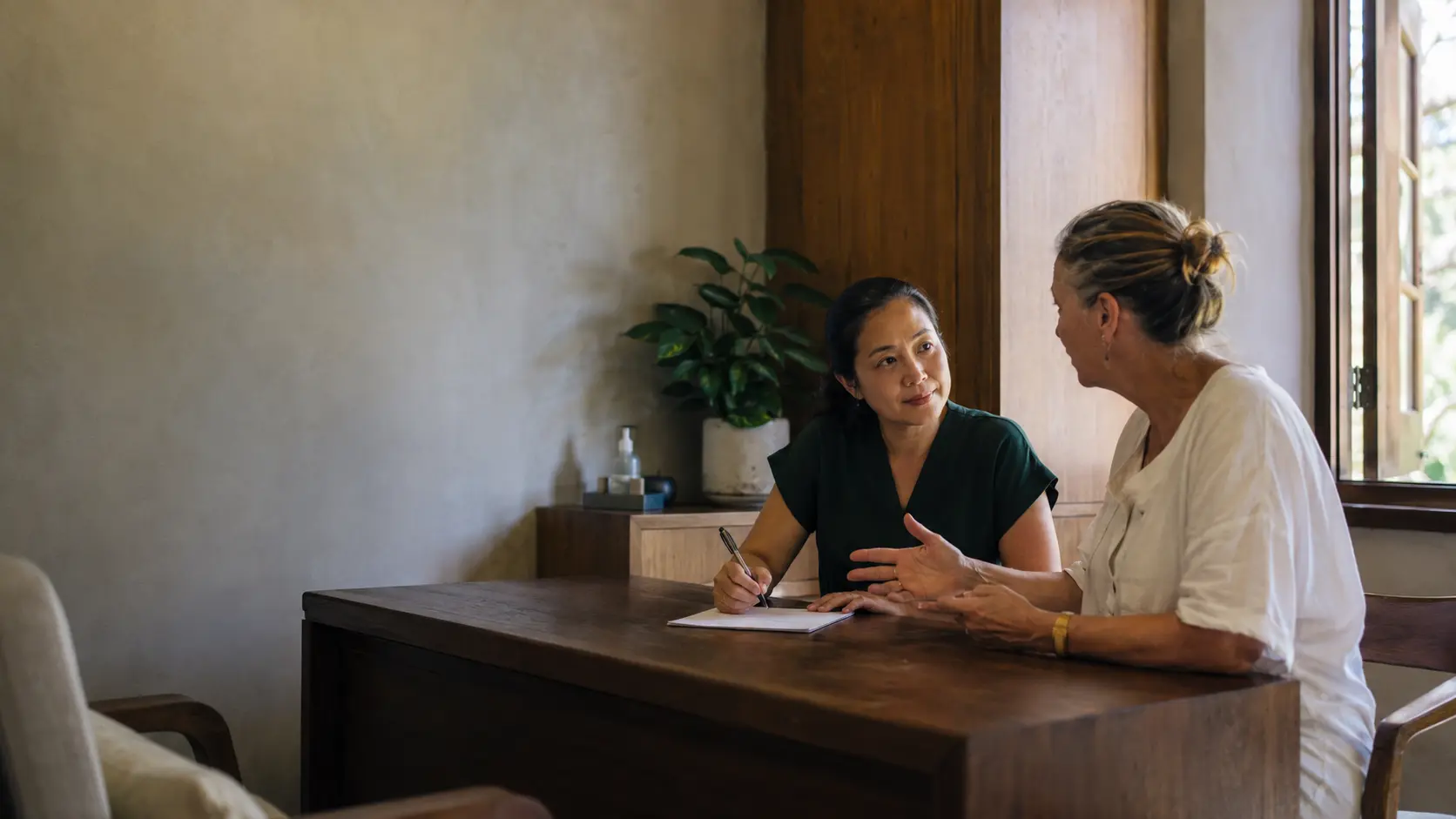 Private clinical consultation in a warm Bali setting